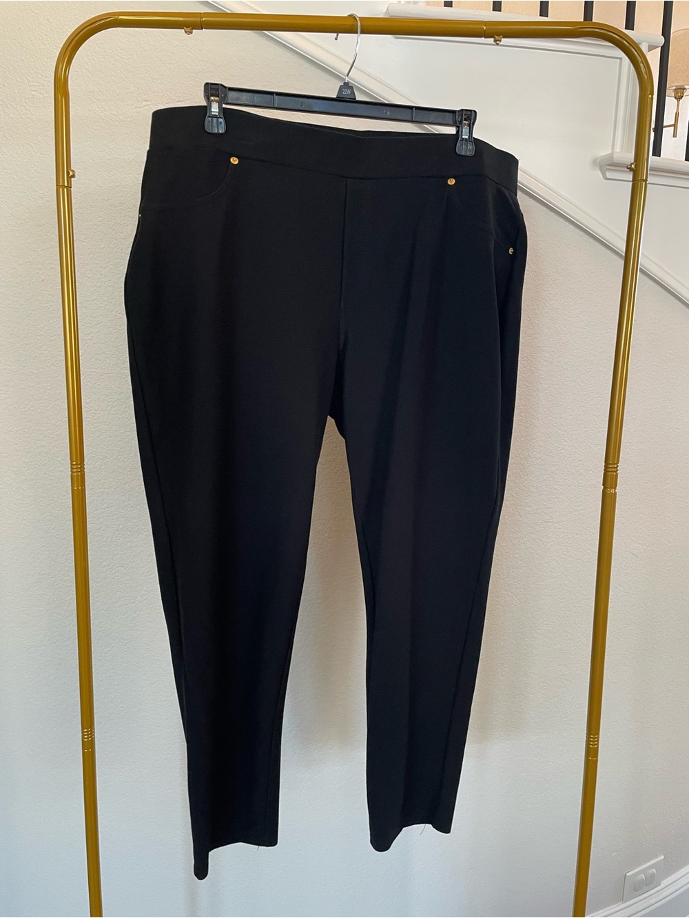 Michael Kors Black Slim Ankle Pull-On Pants